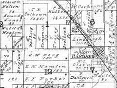 1907 Plat Map: T. K. Calhoun - 138 acres
