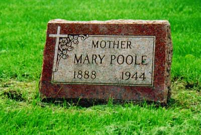 Mary Poole grave marker